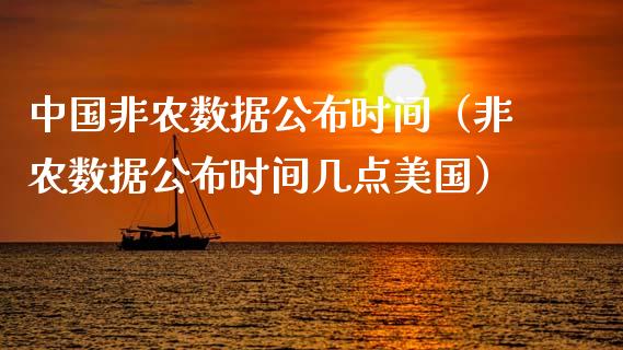 中国非农数据公布时间（非农数据公布时间几点美国）