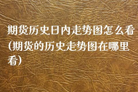 期货历史日内走势图怎么看(期货的历史走势图在哪里看)_https://www.boyangwujin.com_原油期货_第1张