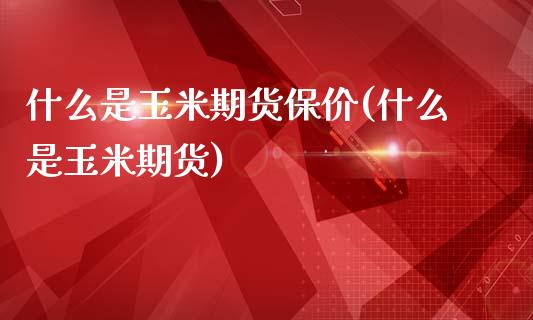 什么是玉米期货保价(什么是玉米期货)_https://www.boyangwujin.com_恒生指数_第1张