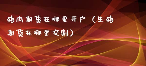 猪肉期货在哪里开户（生猪期货在哪里交割）_https://www.boyangwujin.com_期货直播间_第1张