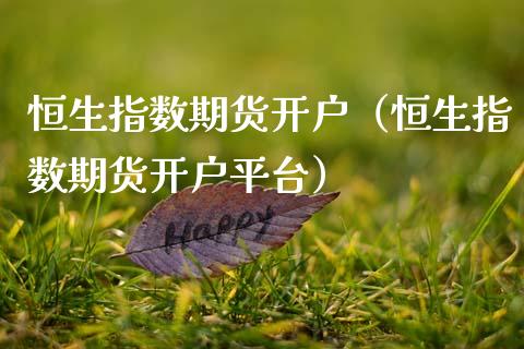 恒生指数期货开户（恒生指数期货开户平台）