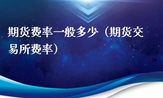 期货费率一般多少（期货交易所费率）_https://www.boyangwujin.com_道指期货_第1张