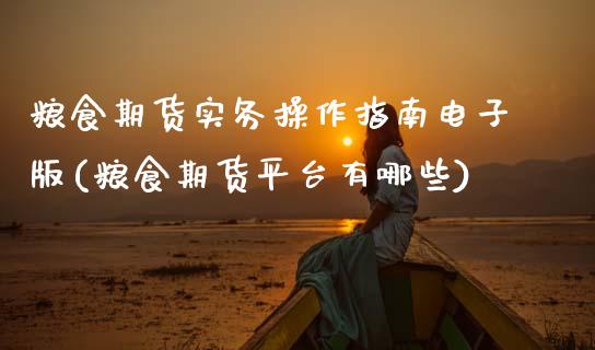粮食期货实务操作指南电子版(粮食期货平台有哪些)_https://www.boyangwujin.com_原油期货_第1张