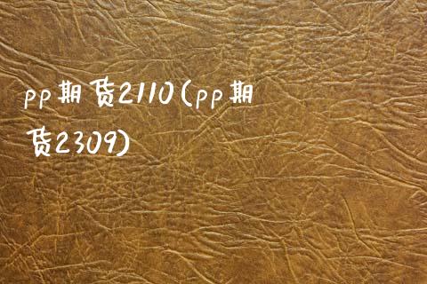 pp期货2110(pp期货2309)