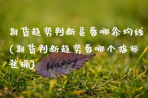 期货趋势判断是看哪条均线(期货判断趋势看哪个指标准确)_https://www.boyangwujin.com_白银期货_第1张
