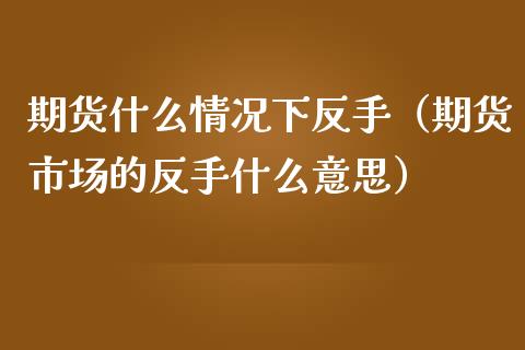 期货什么情况下反手（期货市场的反手什么意思）_https://www.boyangwujin.com_纳指期货_第1张