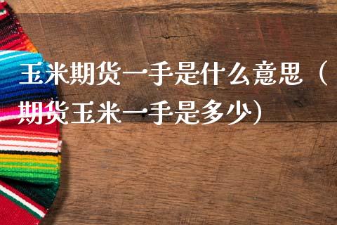 玉米期货一手是什么意思（期货玉米一手是多少）
