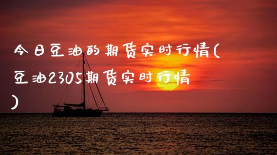 今日豆油的期货实时行情(豆油2305期货实时行情)