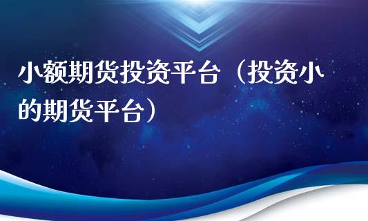 小额期货投资平台（投资小的期货平台）