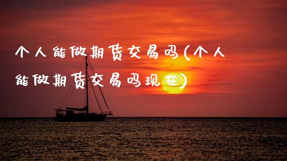 个人能做期货交易吗(个人能做期货交易吗现在)