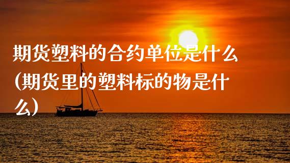 期货塑料的合约单位是什么(期货里的塑料标的物是什么)