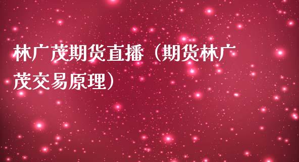 林广茂期货直播（期货林广茂交易原理）_https://www.boyangwujin.com_期货直播间_第1张