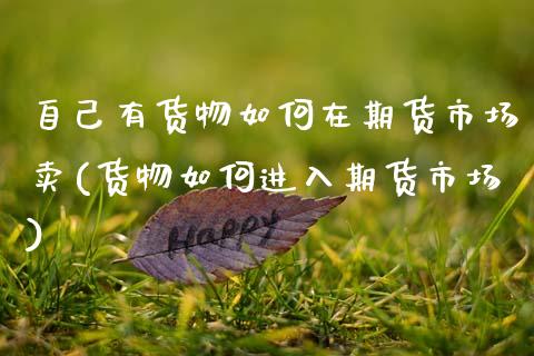自己有货物如何在期货市场卖(货物如何进入期货市场)