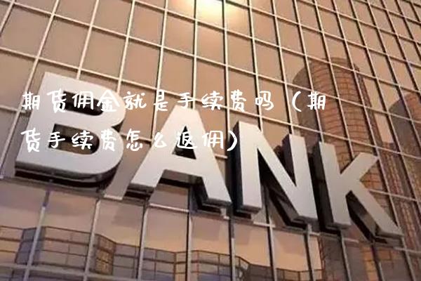 期货佣金就是手续费吗（期货手续费怎么返佣）_https://www.boyangwujin.com_期货直播间_第1张