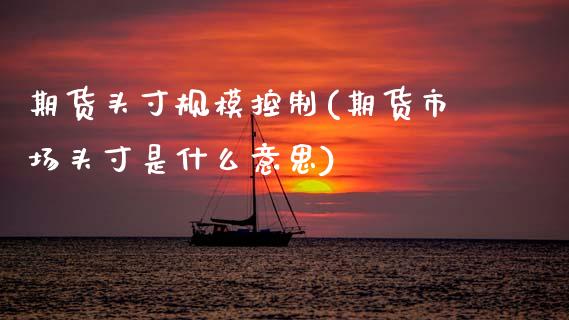 期货头寸规模控制(期货市场头寸是什么意思)