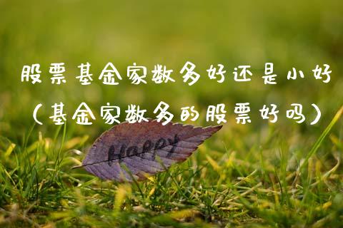 股票基金家数多好还是小好（基金家数多的股票好吗）