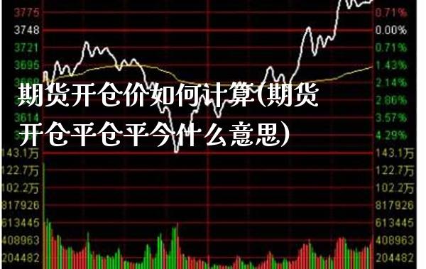 期货开仓价如何计算(期货开仓平仓平今什么意思)_https://www.boyangwujin.com_内盘期货_第1张