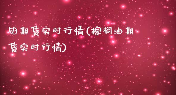 铂期货实时行情(棕榈油期货实时行情)_https://www.boyangwujin.com_期货直播间_第1张