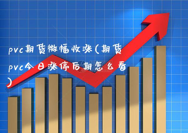 pvc期货微幅收涨(期货pvc今日涨停后期怎么看)_https://www.boyangwujin.com_白银期货_第1张