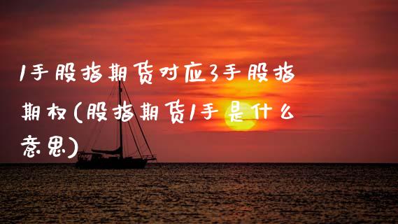 1手股指期货对应3手股指期权(股指期货1手是什么意思)