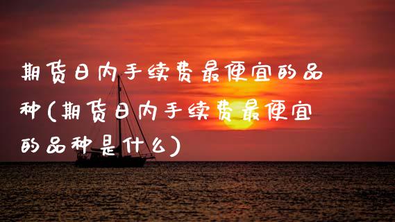 期货日内手续费最便宜的品种(期货日内手续费最便宜的品种是什么)_https://www.boyangwujin.com_道指期货_第1张