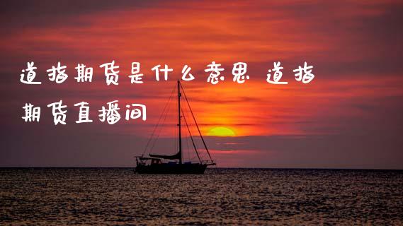 道指期货是什么意思 道指期货直播间_https://www.boyangwujin.com_期货直播间_第1张