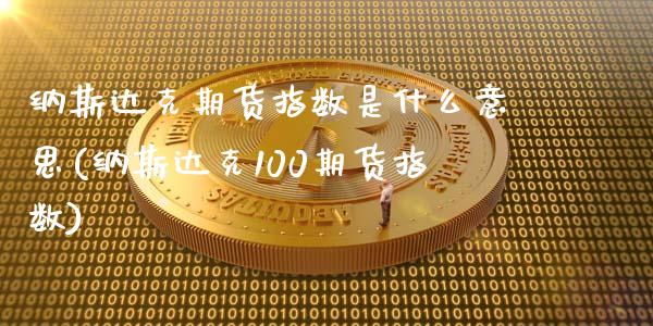 纳斯达克期货指数是什么意思(纳斯达克100期货指数)