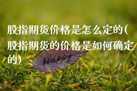 股指期货价格是怎么定的(股指期货的价格是如何确定的)_https://www.boyangwujin.com_期货直播间_第1张