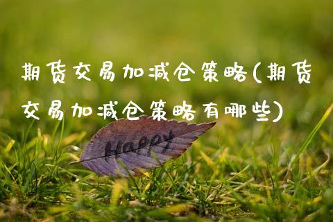期货交易加减仓策略(期货交易加减仓策略有哪些)_https://www.boyangwujin.com_期货直播间_第1张