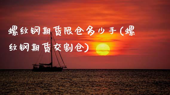 螺纹钢期货限仓多少手(螺纹钢期货交割仓)_https://www.boyangwujin.com_恒指期货_第1张