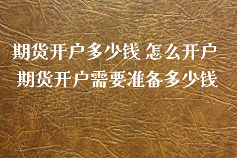 期货开户多少钱 怎么开户 期货开户需要准备多少钱_https://www.boyangwujin.com_期货开户_第1张