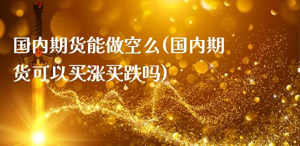 国内期货能做空么(国内期货可以买涨买跌吗)_https://www.boyangwujin.com_恒生指数_第1张