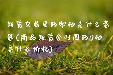期货交易里的零轴是什么意思(商品期货分时图的0轴是什么价格)_https://www.boyangwujin.com_恒生指数_第1张