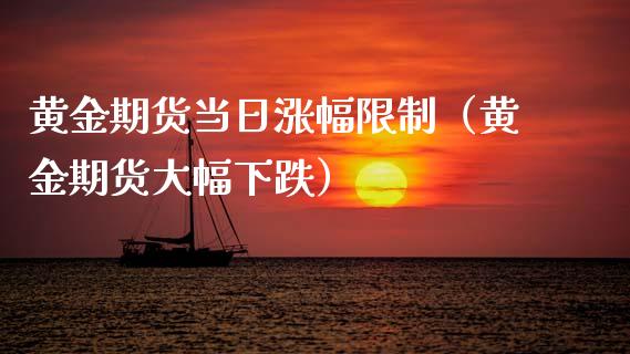 黄金期货当日涨幅限制（黄金期货大幅下跌）_https://www.boyangwujin.com_期货直播间_第1张