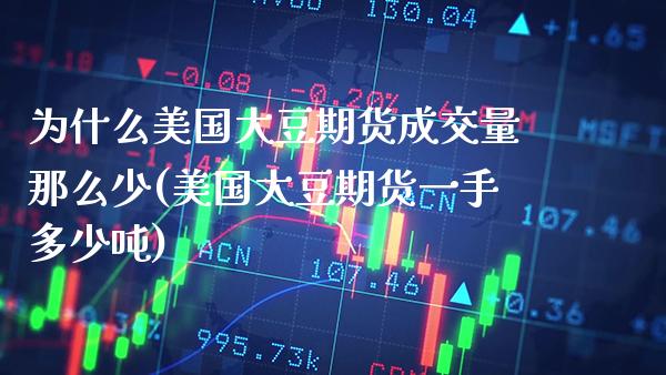 为什么美国大豆期货成交量那么少(美国大豆期货一手多少吨)_https://www.boyangwujin.com_恒生指数_第1张