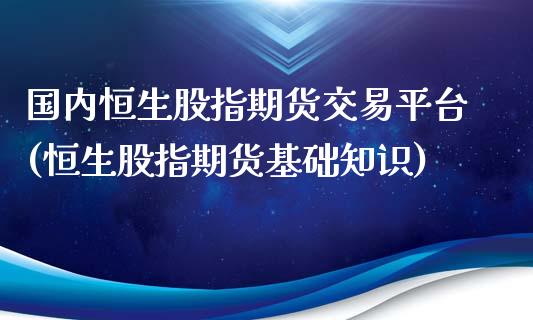 国内恒生股指期货交易平台(恒生股指期货基础知识)_https://www.boyangwujin.com_道指期货_第1张