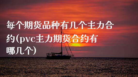 每个期货品种有几个主力合约(pvc主力期货合约有哪几个)_https://www.boyangwujin.com_内盘期货_第1张