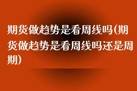 期货做趋势是看周线吗(期货做趋势是看周线吗还是周期)