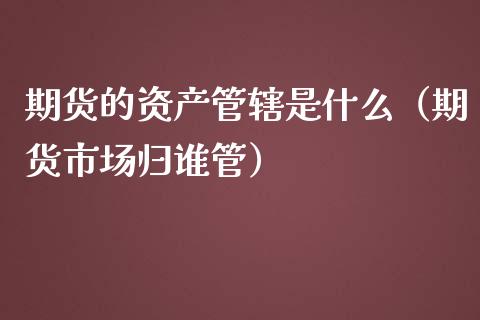 期货的资产管辖是什么（期货市场归谁管）_https://www.boyangwujin.com_黄金期货_第1张