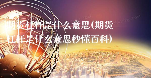 期货杠杆是什么意思(期货杠杆是什么意思秒懂百科)_https://www.boyangwujin.com_内盘期货_第1张
